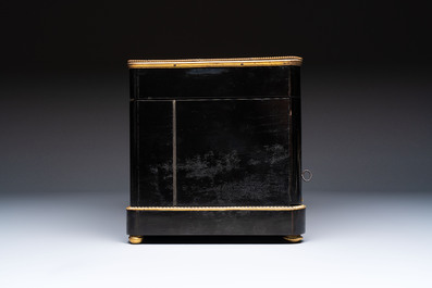 A liqueur cabinet or cave &agrave; liqueur with Boulle and mother-of-pearl inlay, 19th C.