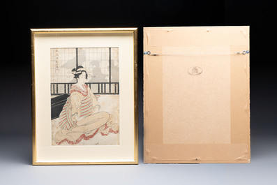 Seven Japanese woodblock prints, Edo/Meiji, 19th C.