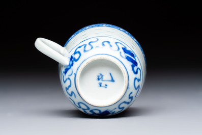 16 Chinese blue and white cups and 24 saucers, various marks, Kangxi and later