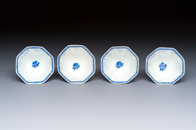 16 Chinese blue and white cups and 24 saucers, various marks, Kangxi and later