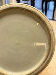 A Chinese blue and white 'Eight Immortals' vase, Kangxi