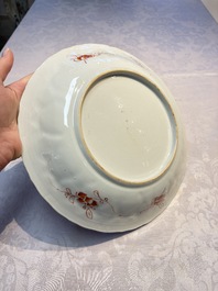 A Chinese iron-red and gilt-decorated 'Ode to the Red Cliff' dish, Kangxi