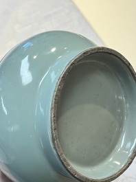 A Chinese Longquan celadon bottle vase, Song/Yuan