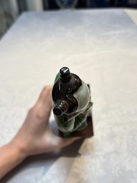 Two Chinese sancai-glazed figures, 19th C.