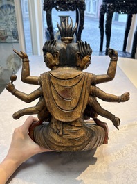A Chinese or Japanese gilt-lacquered figure of Hayagrīva, 19th C.