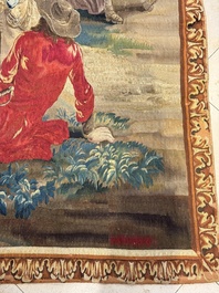 A pair of Brussels historical 'The Art of War' tapestries after Lambert De Hondt II, Judocus de Vos workshop, early 18th C.