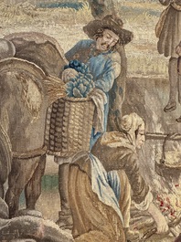 A pair of Brussels historical 'The Art of War' tapestries after Lambert De Hondt II, Judocus de Vos workshop, early 18th C.