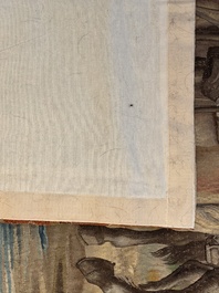 A pair of Brussels historical 'The Art of War' tapestries after Lambert De Hondt II, Judocus de Vos workshop, early 18th C.