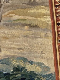 A pair of Brussels historical 'The Art of War' tapestries after Lambert De Hondt II, Judocus de Vos workshop, early 18th C.