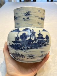 A Chinese famille rose tazza, a blue and white vessel and an enamelled Yixing stoneware teapot, 19th C.