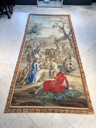 A pair of Brussels historical 'The Art of War' tapestries after Lambert De Hondt II, Judocus de Vos workshop, early 18th C.