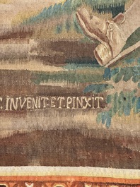 A pair of Brussels historical 'The Art of War' tapestries after Lambert De Hondt II, Judocus de Vos workshop, early 18th C.