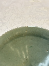 A Korean celadon tea bowl, Goryeo, 12th C.