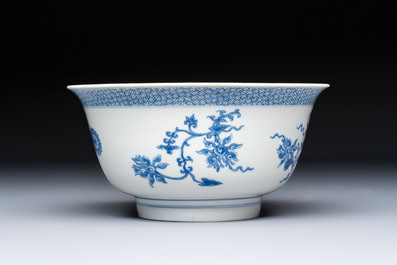 A Chinese blue and white 'Lotus' bowl, Chenghua mark, Kangxi