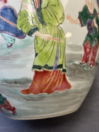A Chinese famille rose 'Ladies and Boys' jar, Yongzheng/Qianlong