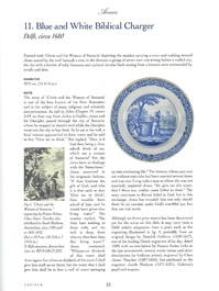 A large blue and white Dutch Delft dish with Jesus and the Samaritan woman, ca. 1680