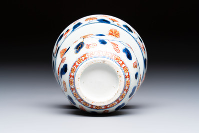 A rare Japanese Imari container or stand with floral design, Edo, early 18th C.