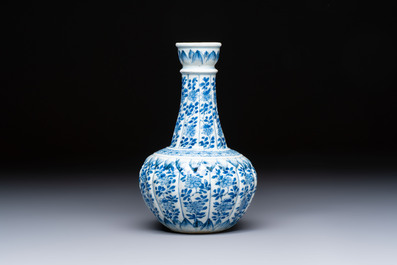 A Chinese blue and white 'Floral' kendi, Kangxi