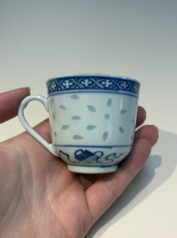 16 Chinese blue and white cups and 24 saucers, various marks, Kangxi and later