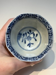 16 Chinese blue and white cups and 24 saucers, various marks, Kangxi and later