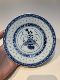 16 Chinese blue and white cups and 24 saucers, various marks, Kangxi and later