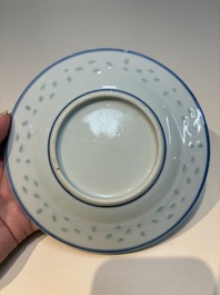 16 Chinese blue and white cups and 24 saucers, various marks, Kangxi and later