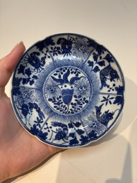 16 Chinese blue and white cups and 24 saucers, various marks, Kangxi and later