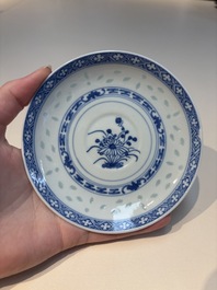 16 Chinese blue and white cups and 24 saucers, various marks, Kangxi and later