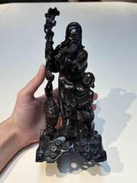 Six Chinese wooden and bamboo carvings, 19/20th C.