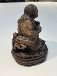 Six Chinese wooden and bamboo carvings, 19/20th C.