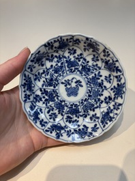 16 Chinese blue and white cups and 24 saucers, various marks, Kangxi and later
