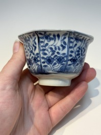 16 Chinese blue and white cups and 24 saucers, various marks, Kangxi and later