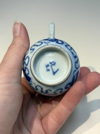 16 Chinese blue and white cups and 24 saucers, various marks, Kangxi and later