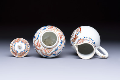 A Chinese armorial export 12-piece tea service with crowned monograms, Qianlong