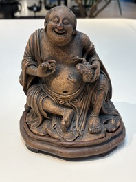 Six Chinese wooden and bamboo carvings, 19/20th C.