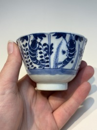 16 Chinese blue and white cups and 24 saucers, various marks, Kangxi and later
