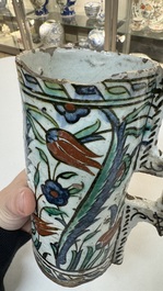 A polychrome Iznik mug, late 16th C.
