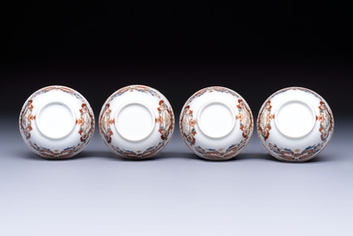 A Chinese armorial export 12-piece tea service with crowned monograms, Qianlong