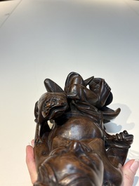 Six Chinese wooden and bamboo carvings, 19/20th C.