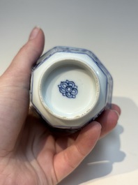 16 Chinese blue and white cups and 24 saucers, various marks, Kangxi and later
