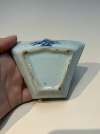 A group of Chinese and Japanese famille verte, blue and white wares, Kangxi and later