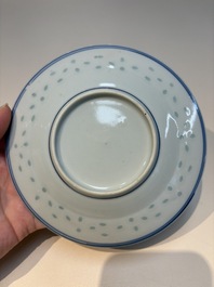 16 Chinese blue and white cups and 24 saucers, various marks, Kangxi and later