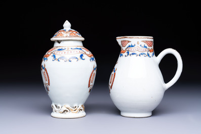 A Chinese armorial export 12-piece tea service with crowned monograms, Qianlong
