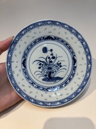 16 Chinese blue and white cups and 24 saucers, various marks, Kangxi and later