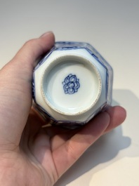 16 Chinese blue and white cups and 24 saucers, various marks, Kangxi and later