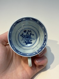 16 Chinese blue and white cups and 24 saucers, various marks, Kangxi and later