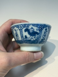 16 Chinese blue and white cups and 24 saucers, various marks, Kangxi and later
