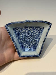 A group of Chinese and Japanese famille verte, blue and white wares, Kangxi and later