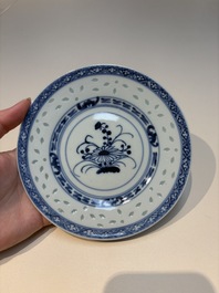 16 Chinese blue and white cups and 24 saucers, various marks, Kangxi and later