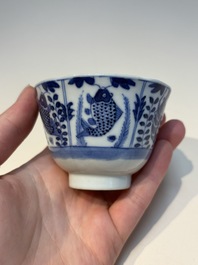 16 Chinese blue and white cups and 24 saucers, various marks, Kangxi and later